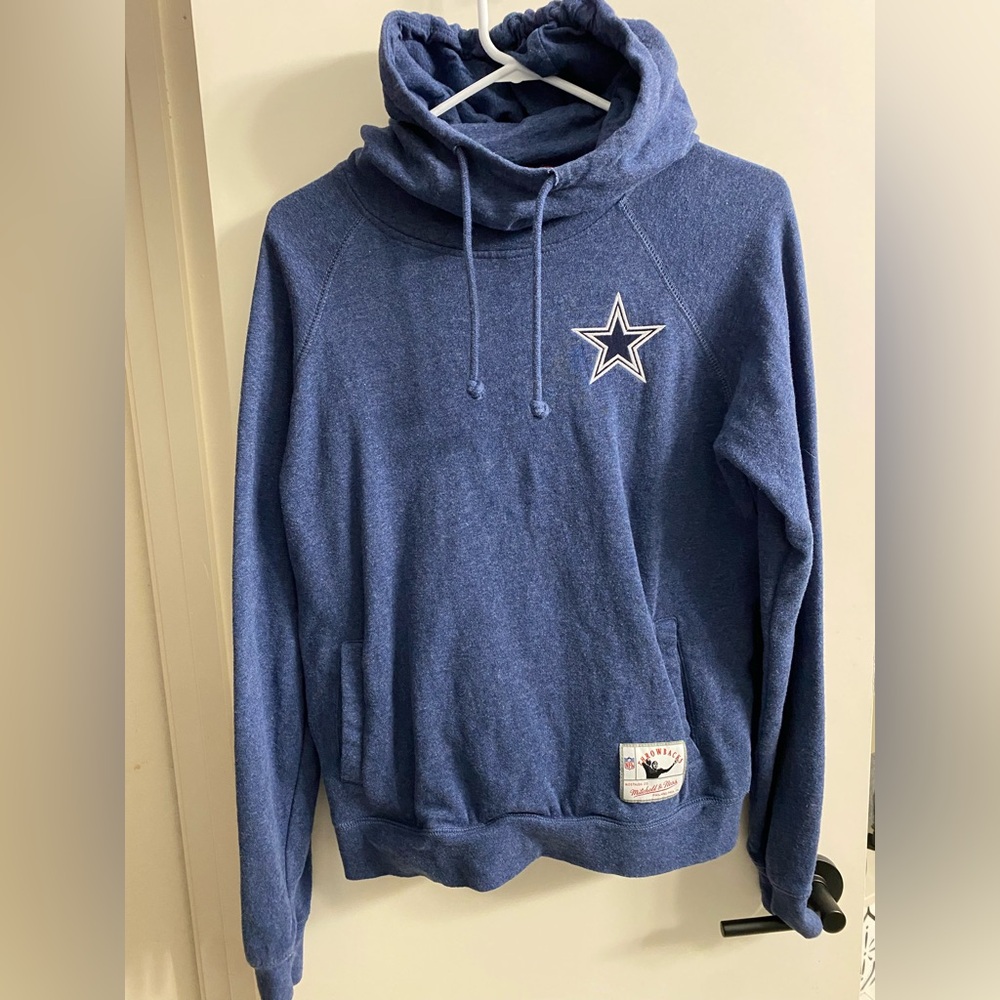 Mitchell & Ness Dallas Cowboys‎ “Throwback” Blue Hoodie Women’s Size  L